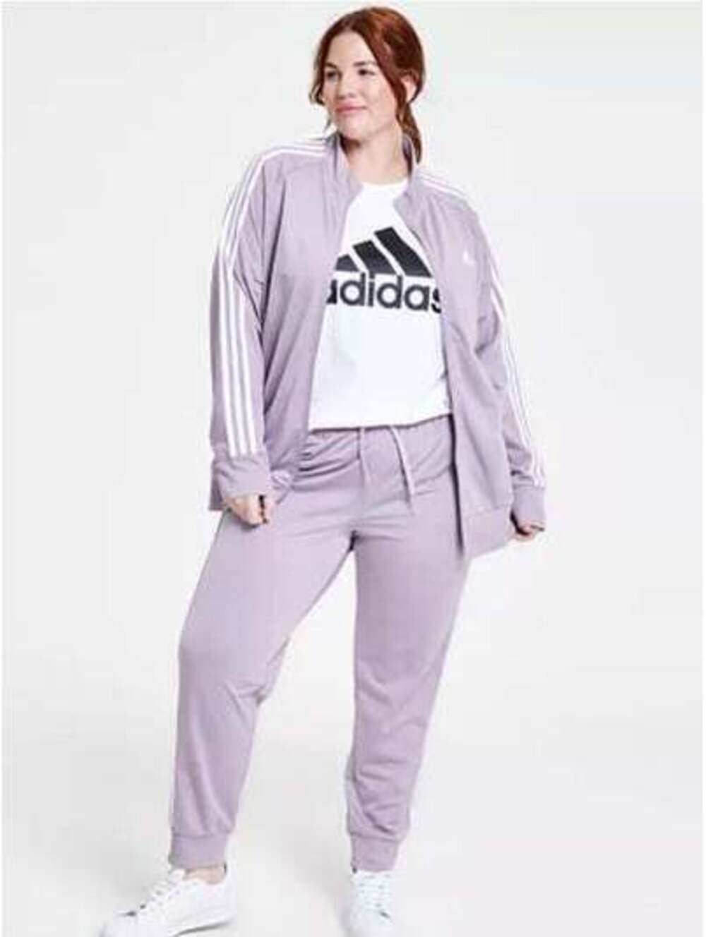 Adidas Women's Lavender 3-Stripes Track Pants